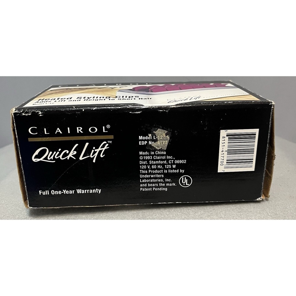 Clairol Quick Lift Heated‎ Styling Clips Vintage 1993 Working Complete Set L-12 - Picture 9 of 9
